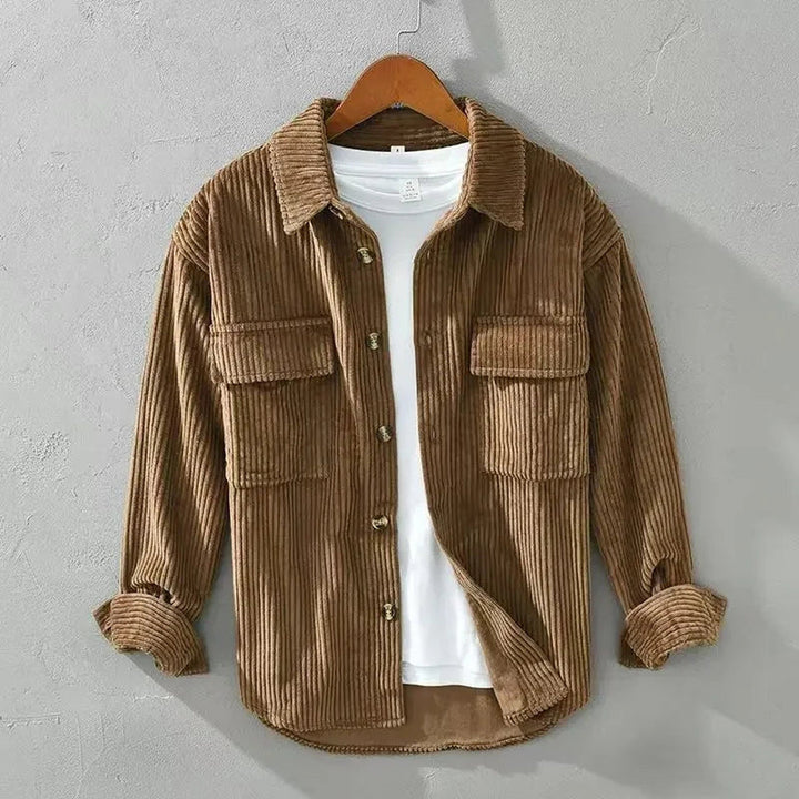 Men's Wide-Wale Corduroy Shirt – Relaxed Layering Overshirt – view 3