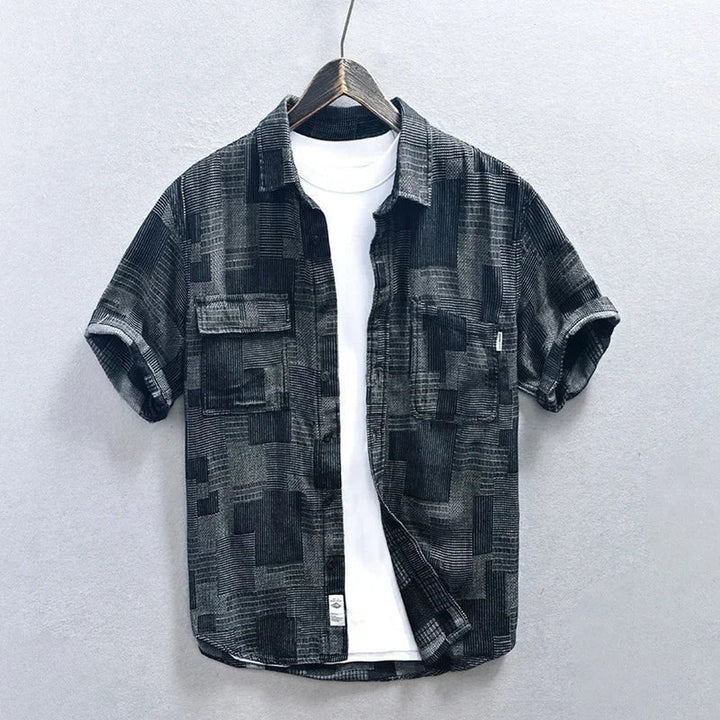 Men's Cotton Blend Check Shirt – Lightweight Relaxed Layer – view 9