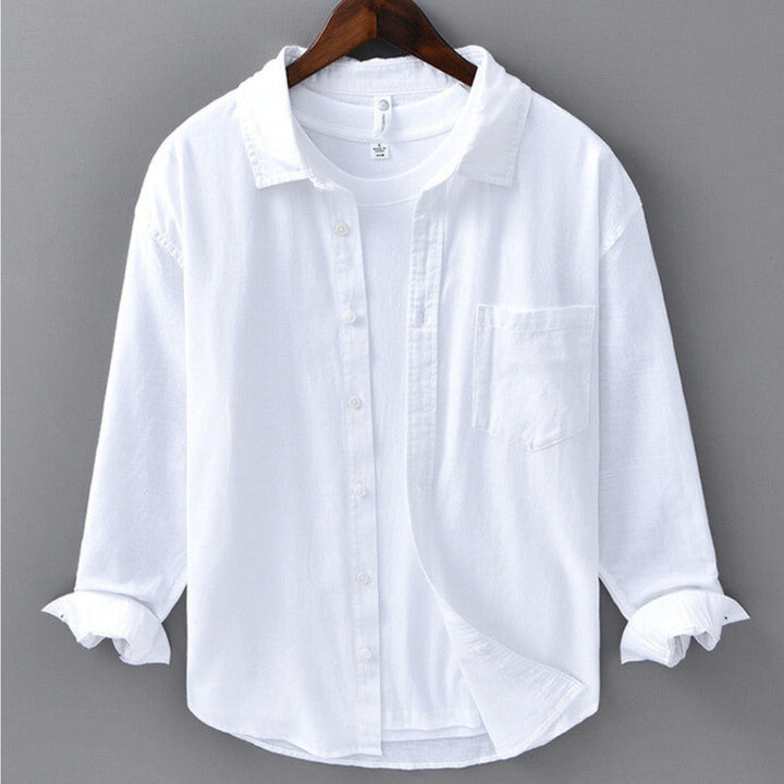 Men's 100% Linen Shirt – Breathable Relaxed Summer Fit – view 7