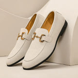 Men's Suede Loafers – Cushioned Slip-On Shoes for Work