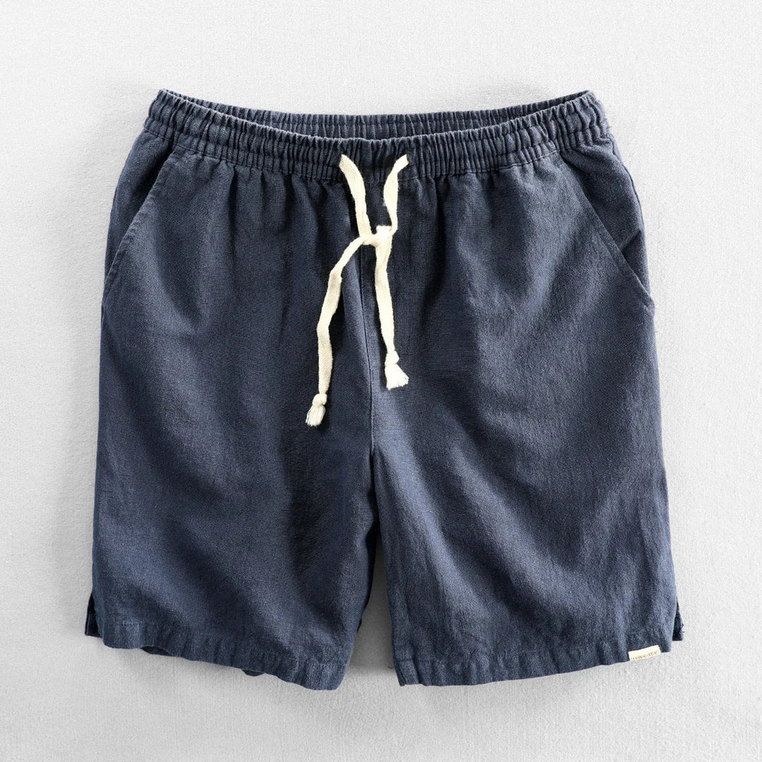 Men's Amalfi Linen Shorts – Drawstring Summer Holiday Shorts – view 3