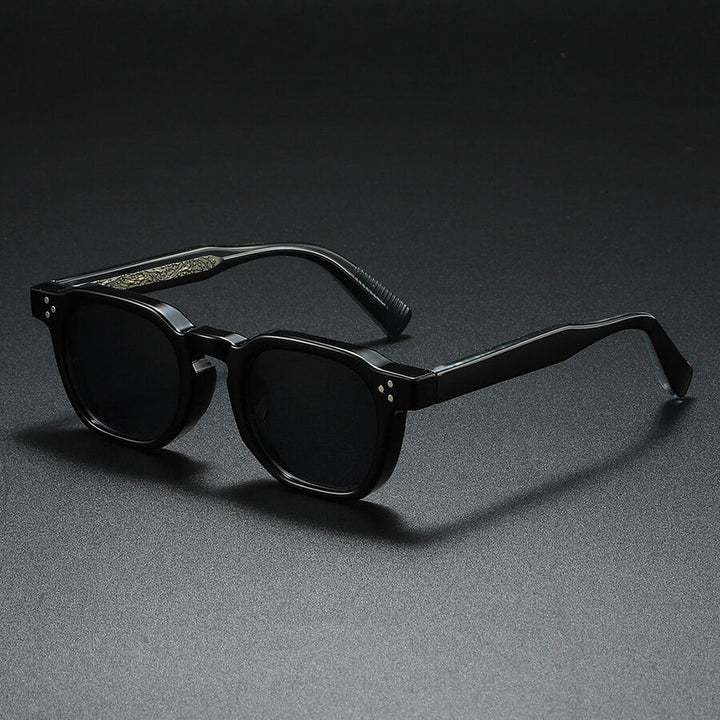 Men's Retro Acetate Sunglasses – Polarised UV400 Lenses – view 5