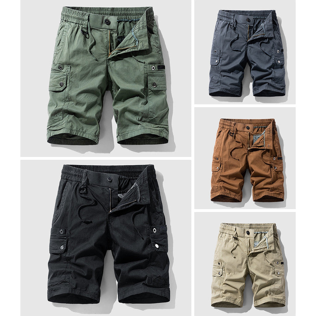 Men's Cotton Twill Cargo Shorts – Tailored Utility Fit – All 5 Colours (Bundle)