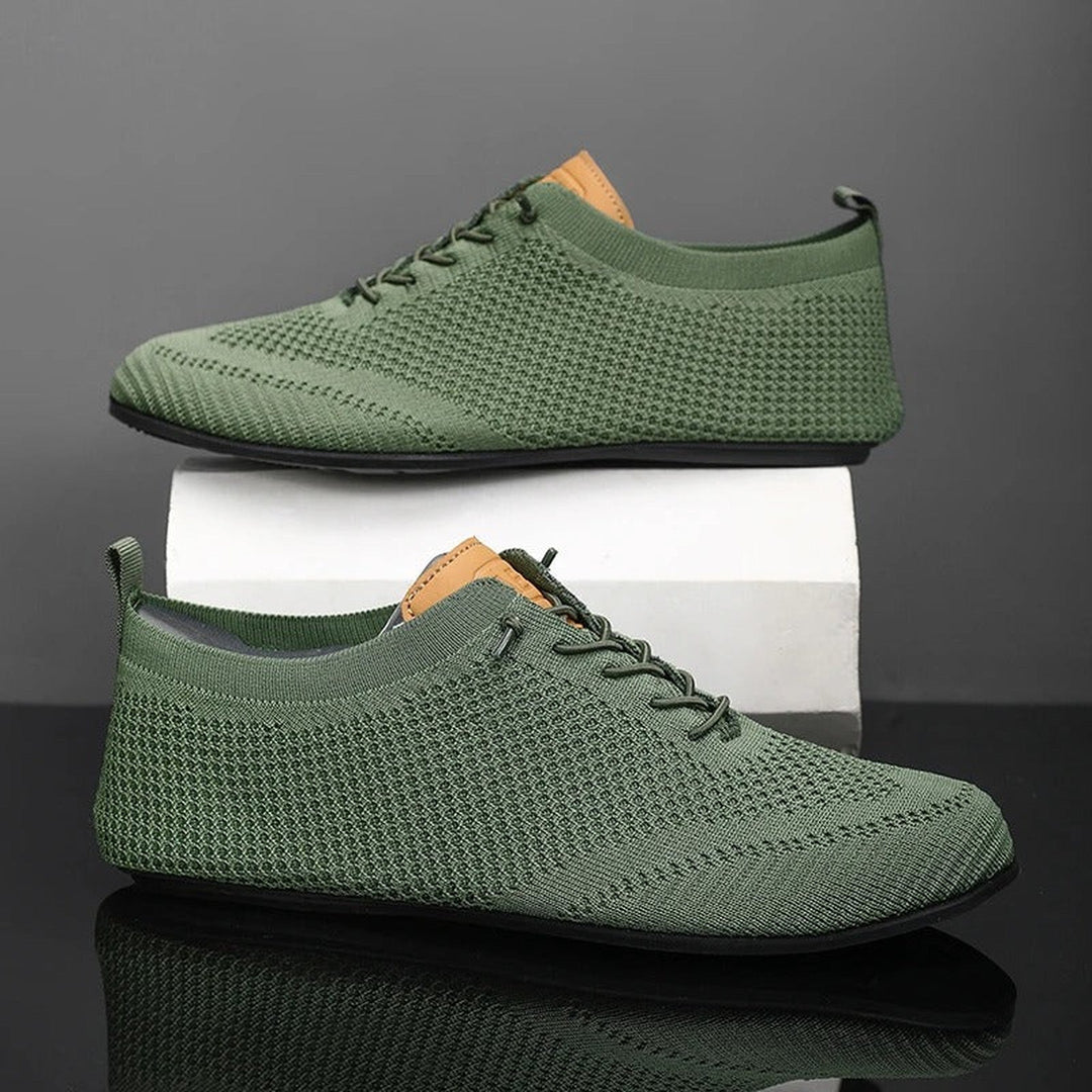 Men's Mesh Knit Slip-On Trainers – Lightweight Comfort