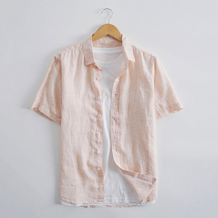Men's Linen Blend Summer Shirt – Breathable Button-Up Massimo – view 5