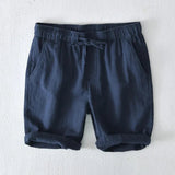 Men's Linen Blend Shorts – Relaxed Drawstring Summer Shorts