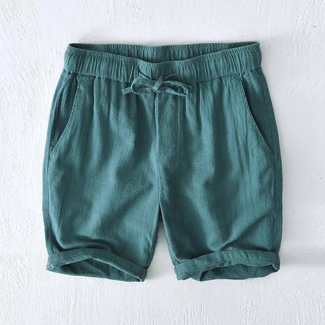 Men's Linen Blend Shorts – Relaxed Drawstring Summer Shorts – view 9