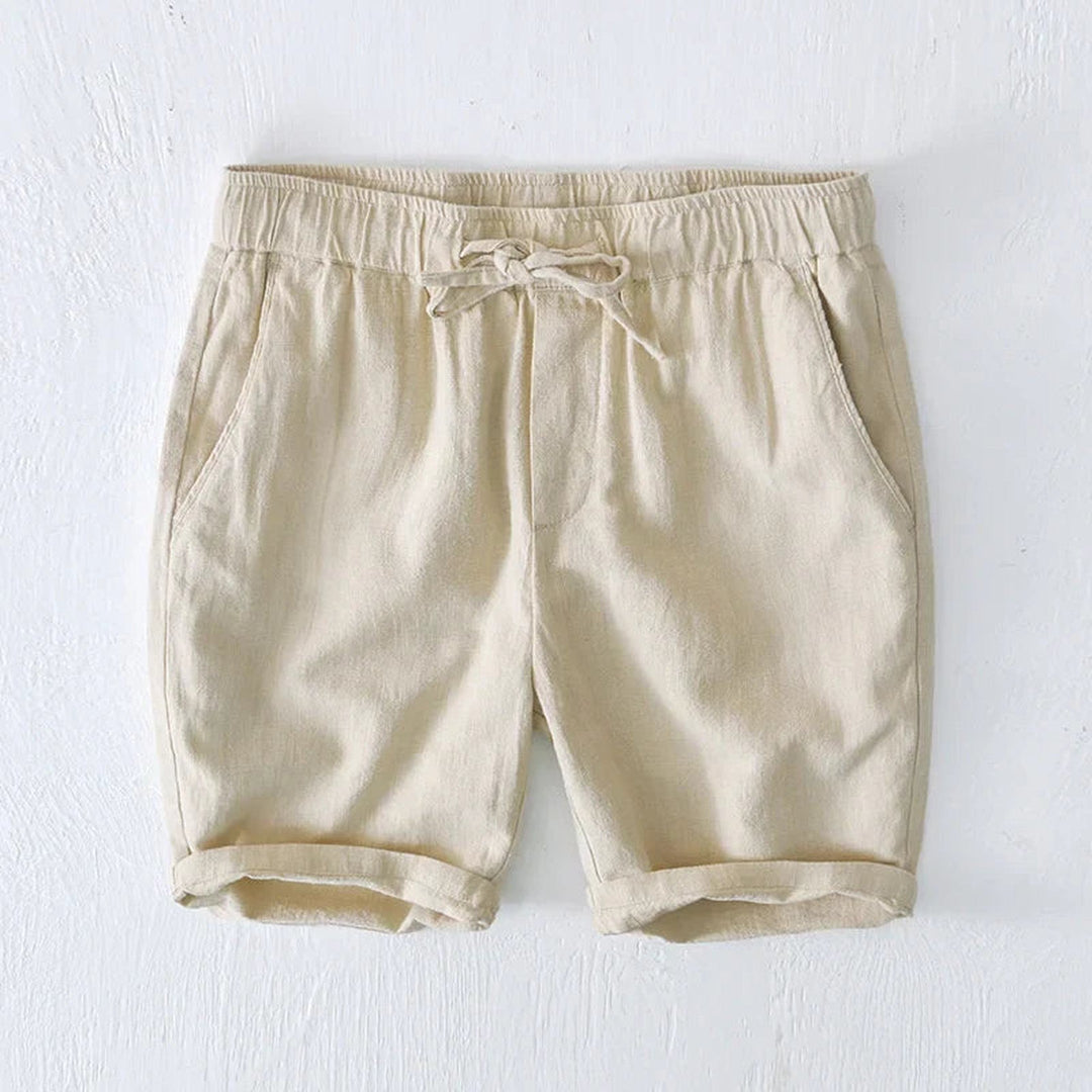 Men's Linen Blend Shorts – Relaxed Drawstring Summer Shorts – view 10