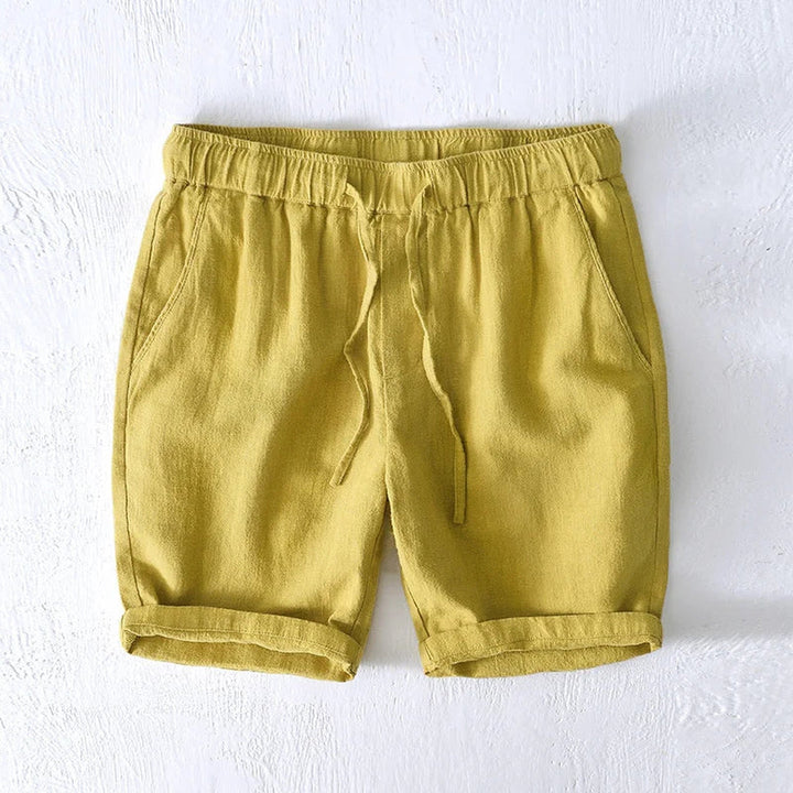 Men's Linen Blend Shorts – Relaxed Drawstring Summer Shorts – view 7