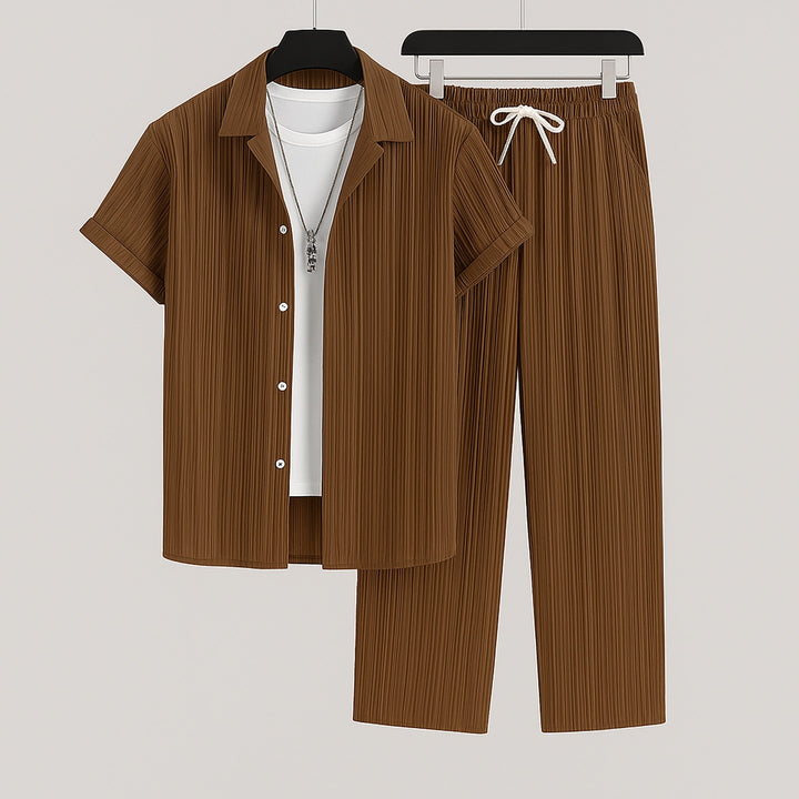 Men's Linen Blend Two-Piece Set – Relaxed Summer Co-Ord – view 2