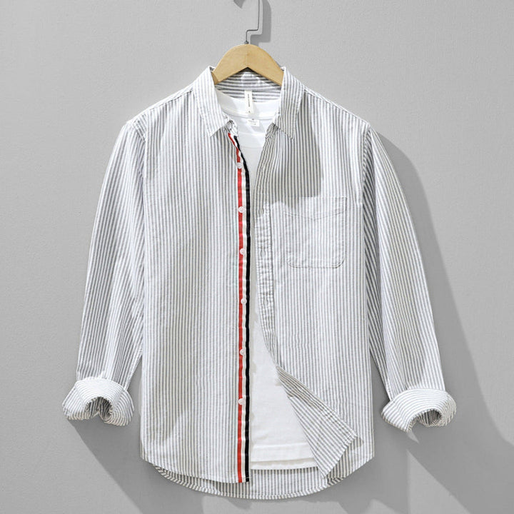 Men's Striped Linen Shirt – Lightweight Smart Casual Summer Top – view 2