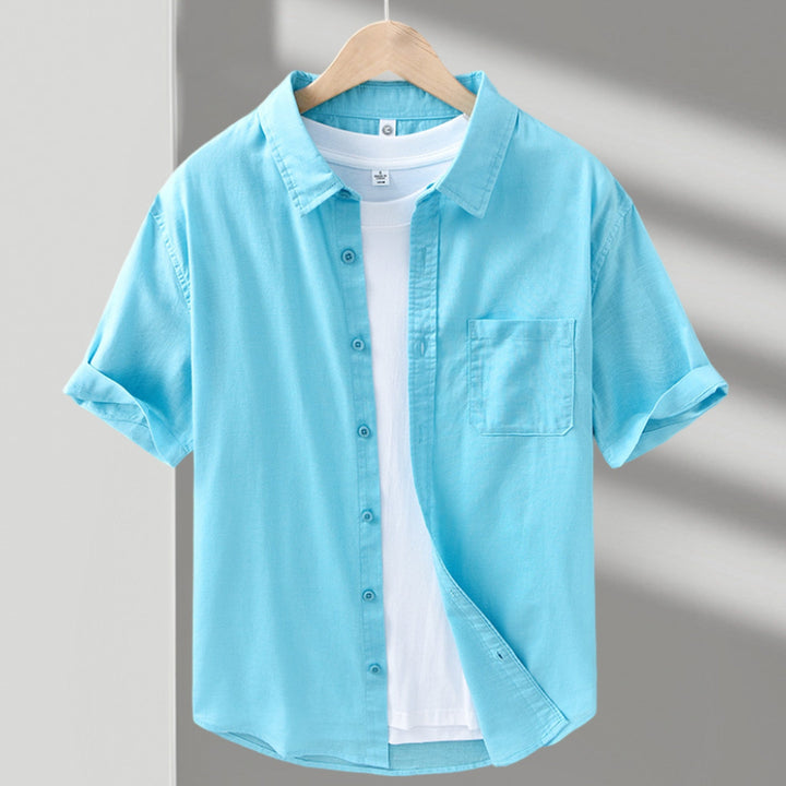 Men's Cotton-Linen Shirt – Relaxed Fit Casual Summer Shirt