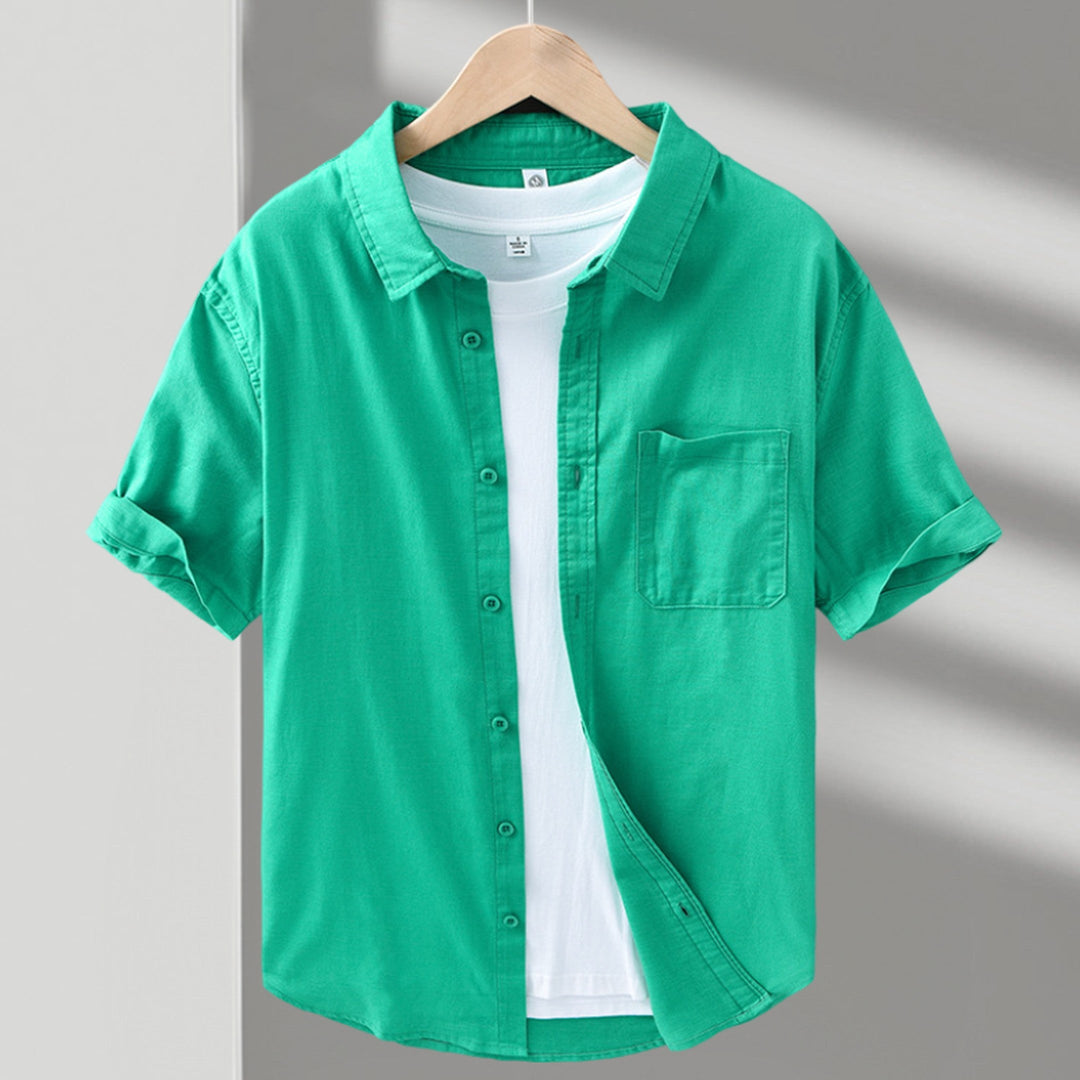 Men's Cotton-Linen Shirt – Relaxed Fit Casual Summer Shirt