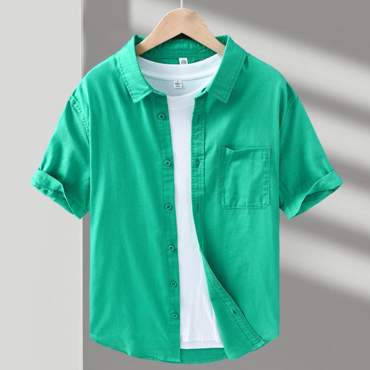 Men's Cotton-Linen Shirt – Relaxed Fit Casual Summer Shirt