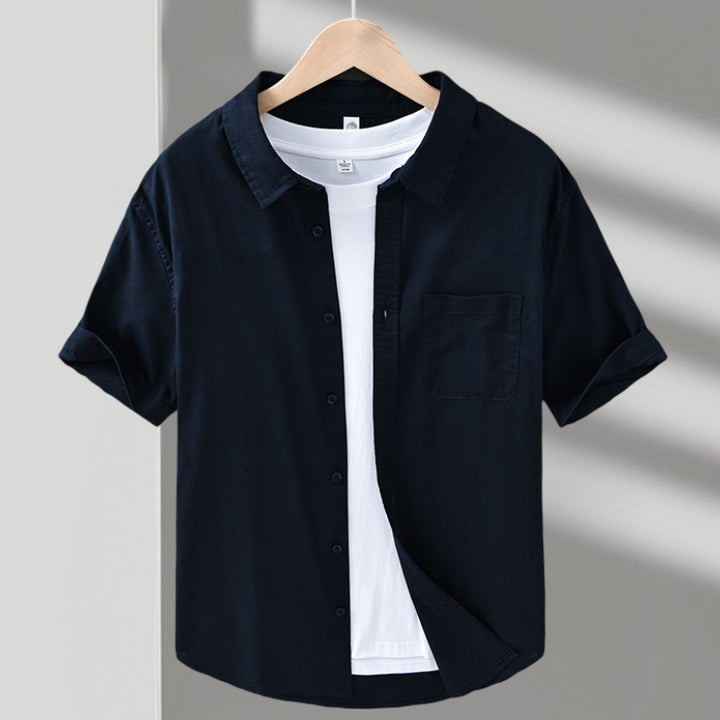 Men's Cotton-Linen Shirt – Relaxed Fit Casual Summer Shirt