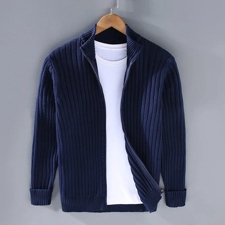 Men's Wool Zip-Through Cardigan – Massimo Smart Layering – view 5