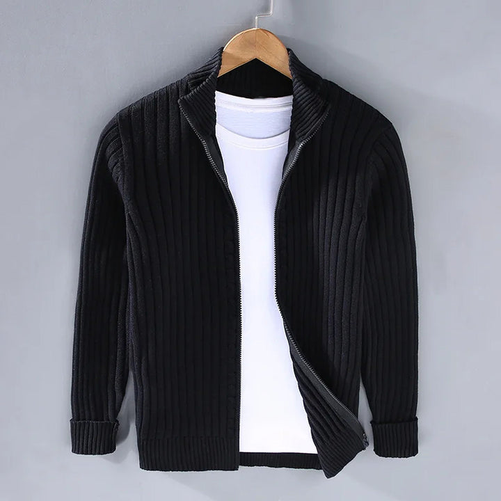 Men's Wool Zip-Through Cardigan – Massimo Smart Layering – view 6