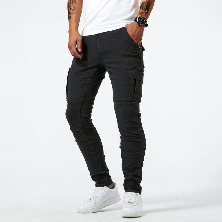 Men's Urban Stretch Denim Cargo Jeans – Relaxed Street Style – view 8
