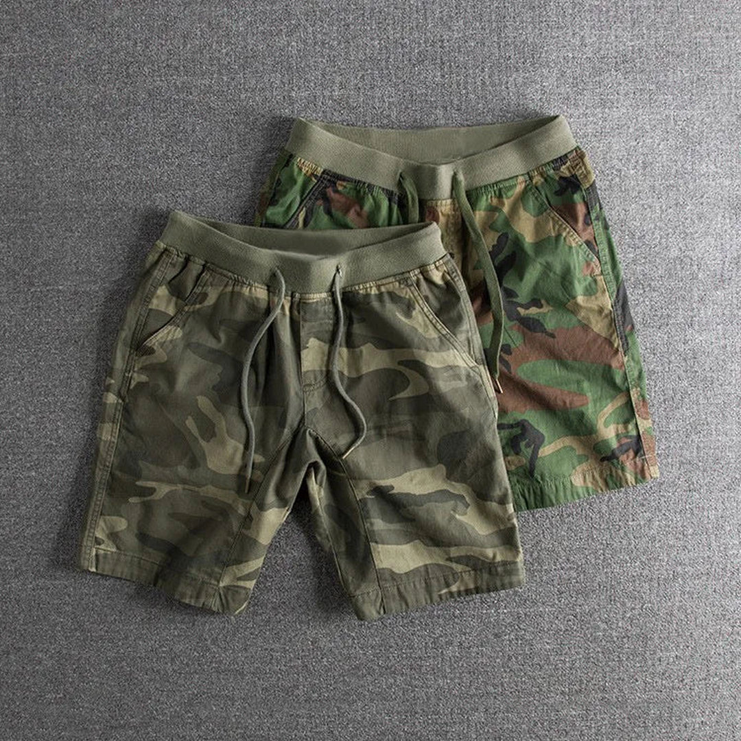 Men's Camo Print Drawstring Shorts – Breathable Everyday Comfort – Bundle Deal (Both Colours)