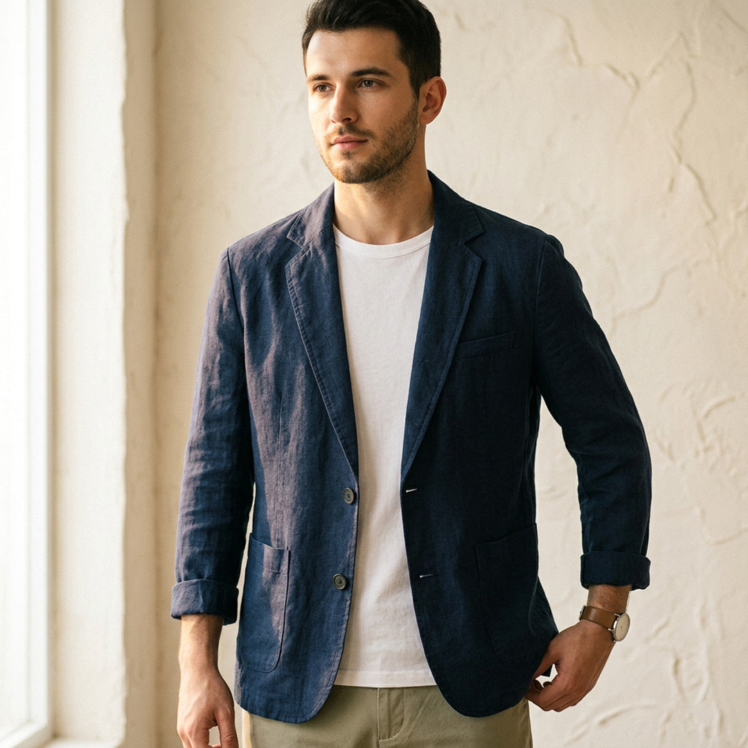 Men's Linen Blazer – Tailored Lightweight Summer Sport Coat – view 6