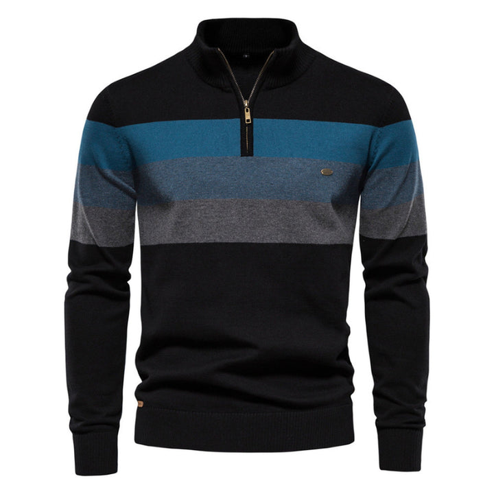 Men's Cotton-Cashmere Jumper – Slim Fit Argyle Knit Sweater – view 2
