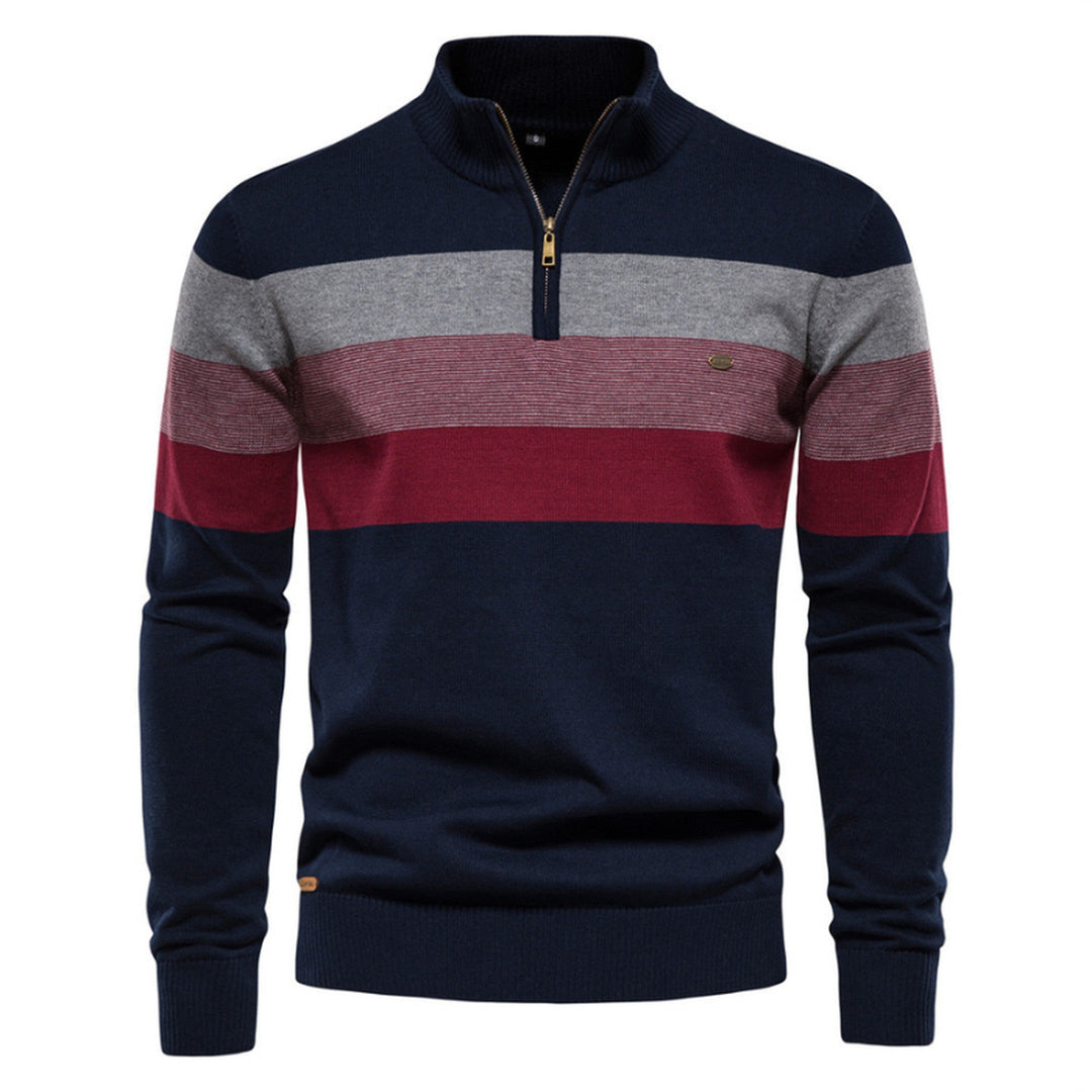 Men's Cotton-Cashmere Jumper – Slim Fit Argyle Knit Sweater – view 4