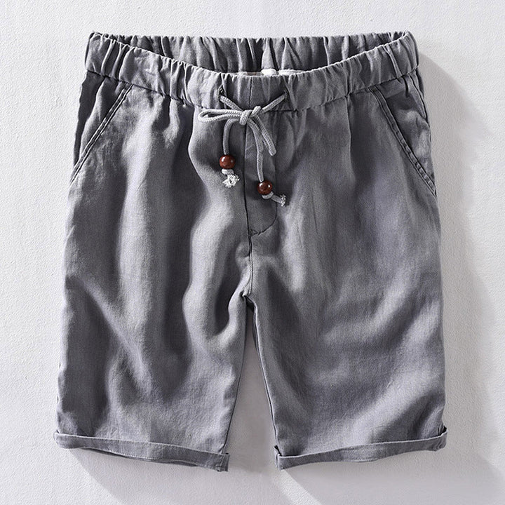 Men's Linen Shorts – Breathable Tailored Summer Shorts – Grey
