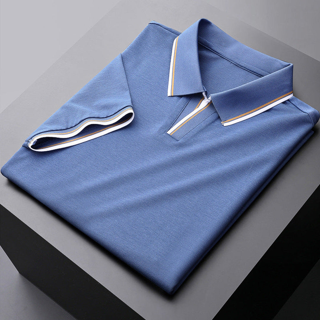 Men's Cotton Blend Polo Shirt – Contrast Collar Classic – view 2