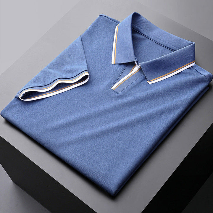 Men's Cotton Blend Polo Shirt – Contrast Collar Classic – view 2