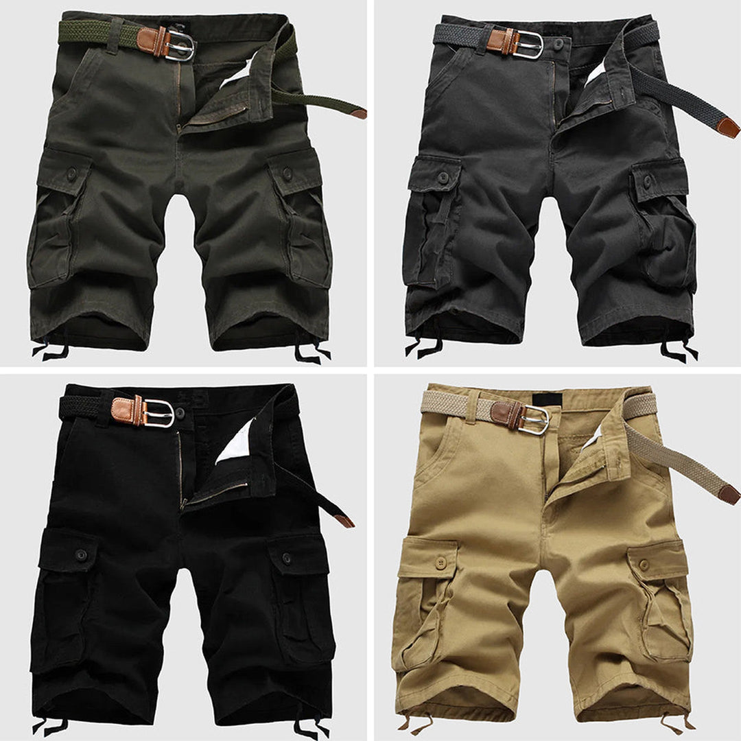 Men's Classic Cargo Shorts – Relaxed Multi-Pocket Cotton Shorts – All 4 Colours (Deal)