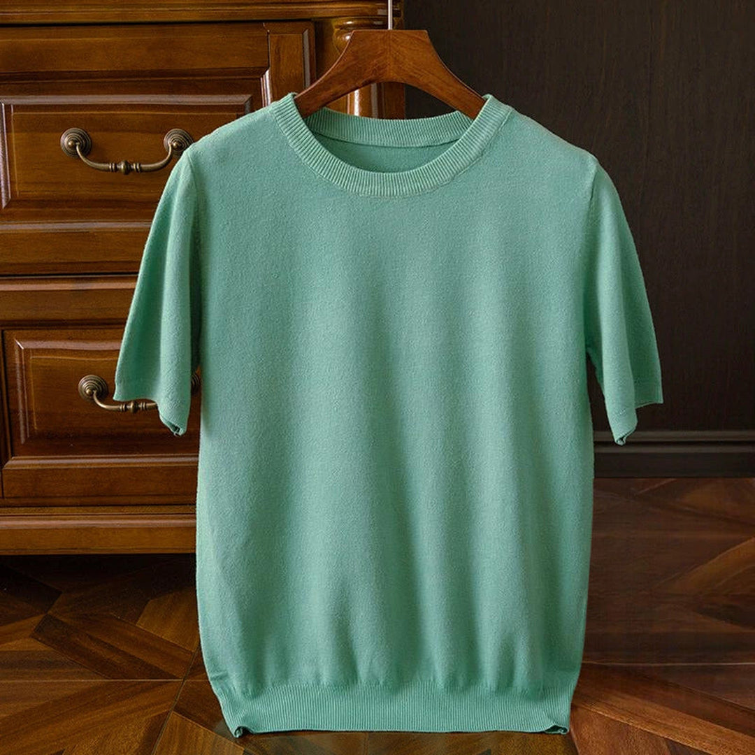 Men's Cashmere Crew Neck T-Shirt – Luxurious Everyday Tee – view 5
