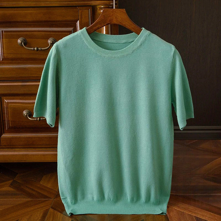 Men's Cashmere Crew Neck T-Shirt – Luxurious Everyday Tee – view 5