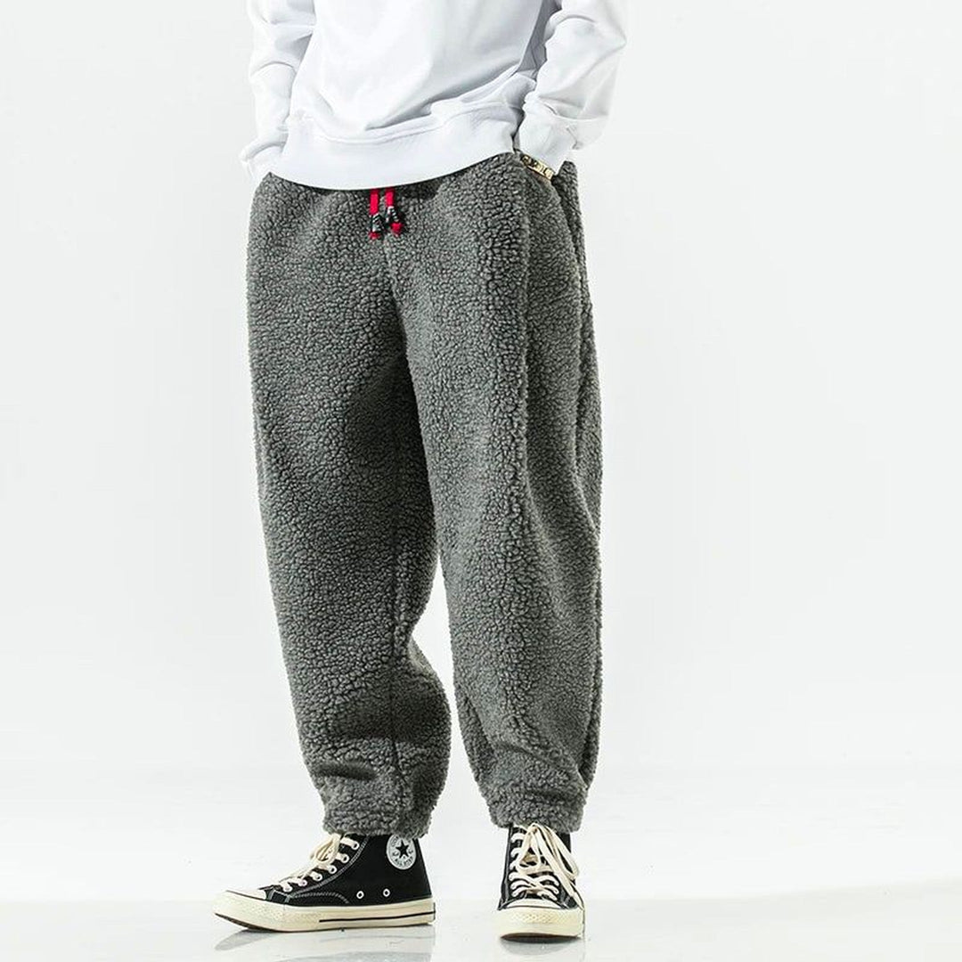 Men's Lambswool Joggers – Warm Relaxed Fit Winter Trousers – view 4