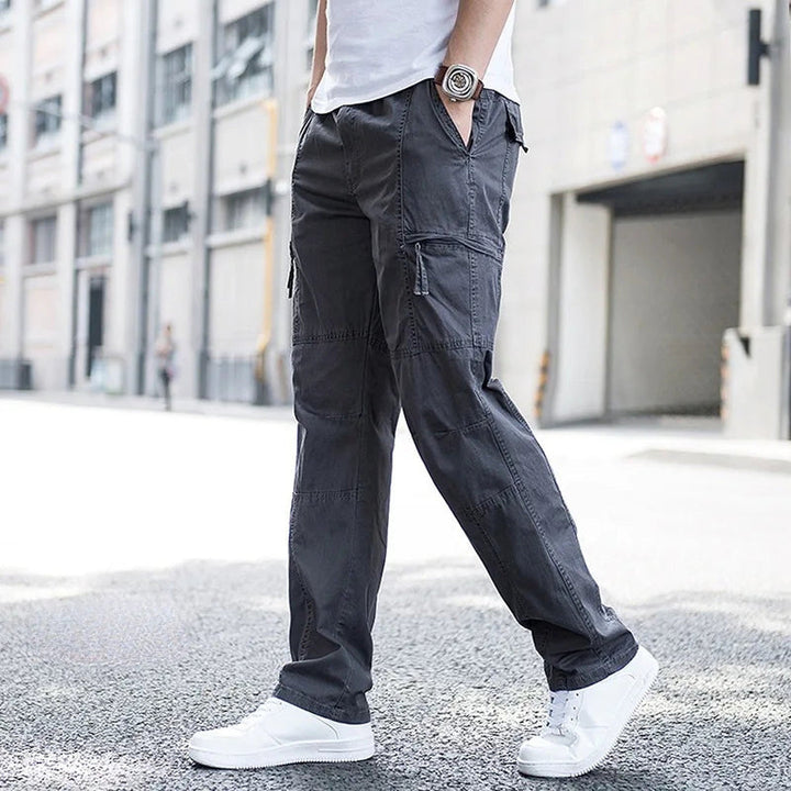 Men's Cotton Cargo Trousers – Tech Relaxed Fit Utility Pockets – view 5