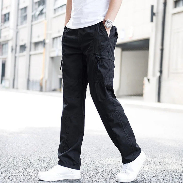 Men's Cotton Cargo Trousers – Tech Relaxed Fit Utility Pockets – view 6