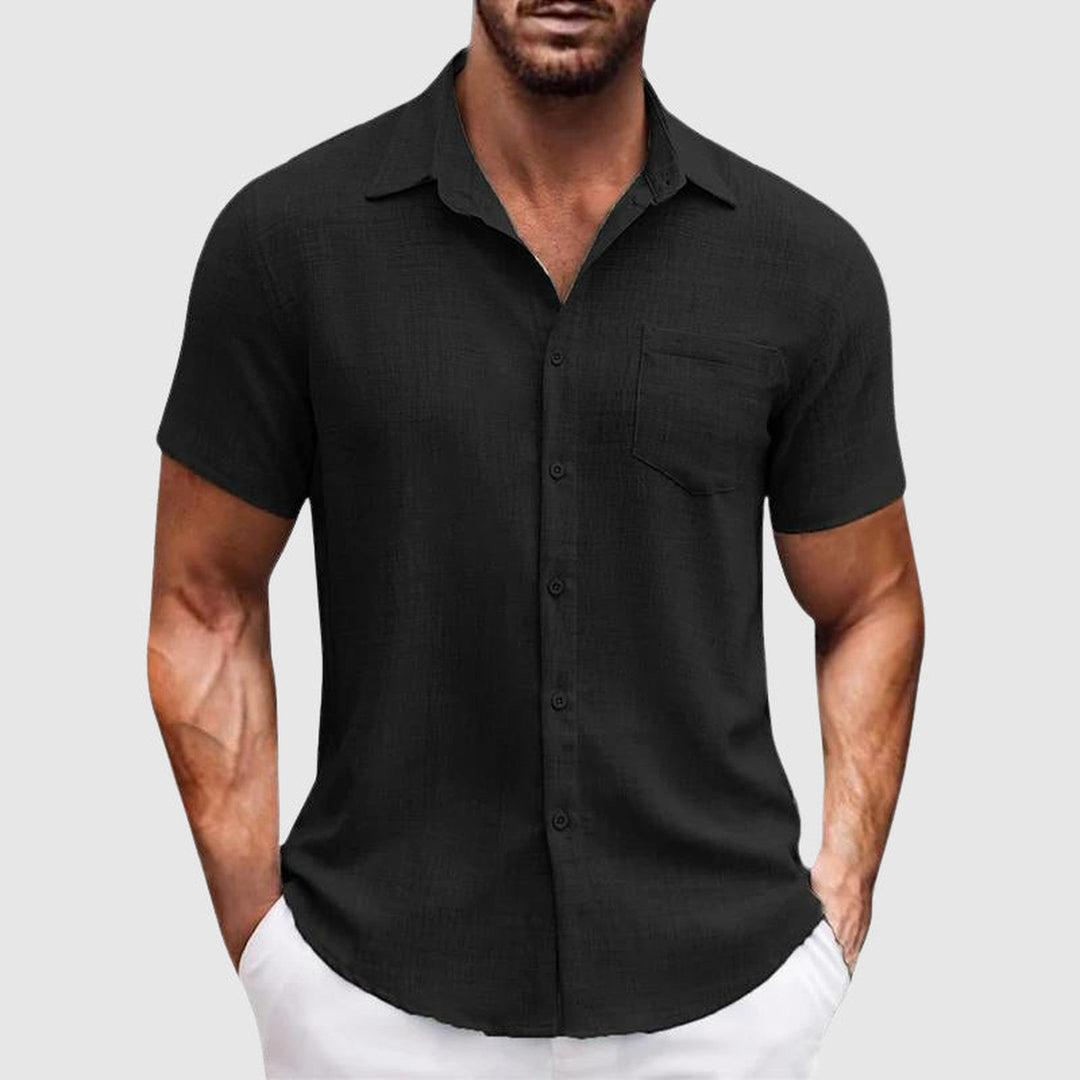 Men's Lightweight Casual Shirt – Horizon Bay Breathable Comfort – Black