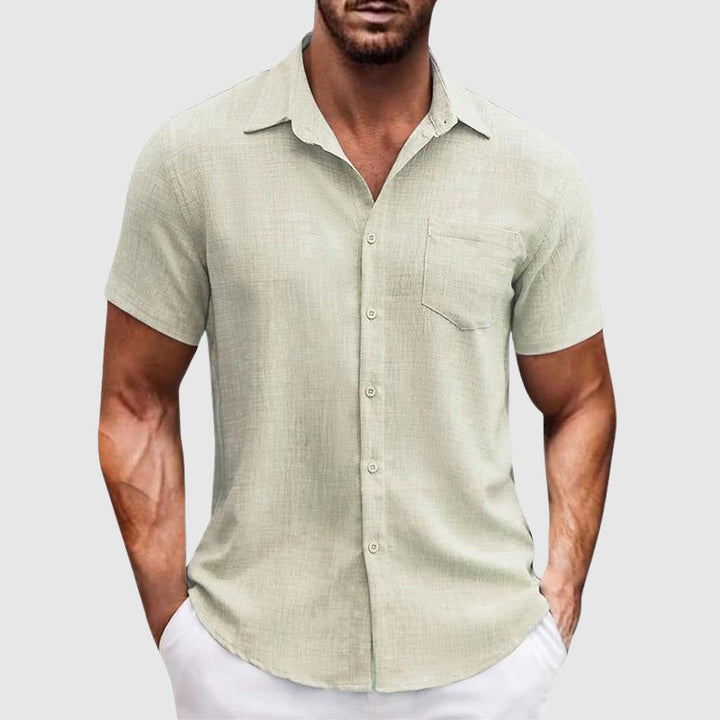 Men's Lightweight Casual Shirt – Horizon Bay Breathable Comfort – Khaki