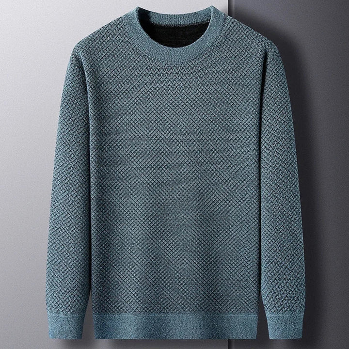 Men's Wool Textured Knit Jumper – Breathable All-Season Layer – view 3