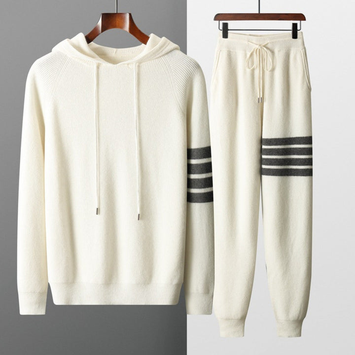Men's Striped Knitwear Set – Relaxed Two-Piece Knit Co-Ord – view 4
