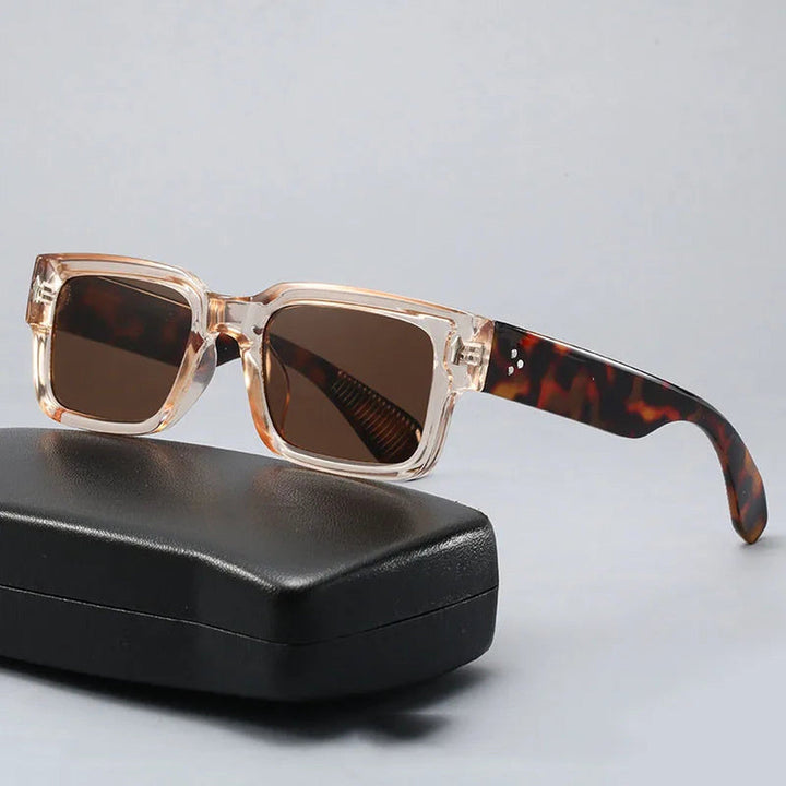 Aurora Sienna Sunglasses – Unisex UV Protection Retro Shades – Tea Leo