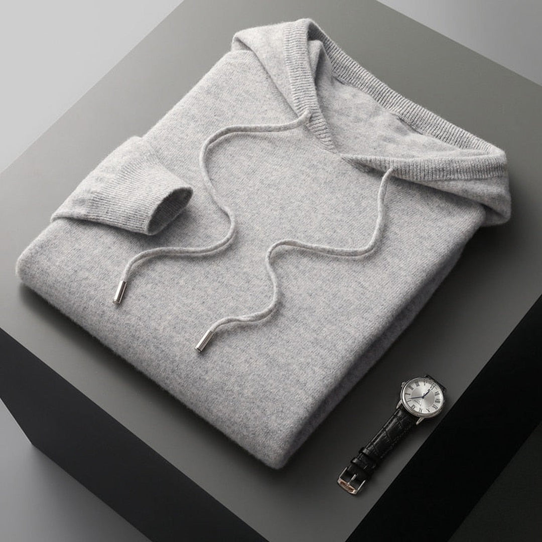 Men's Merino Wool Hoodie – Matteo Soft Knit Layering Piece – view 5