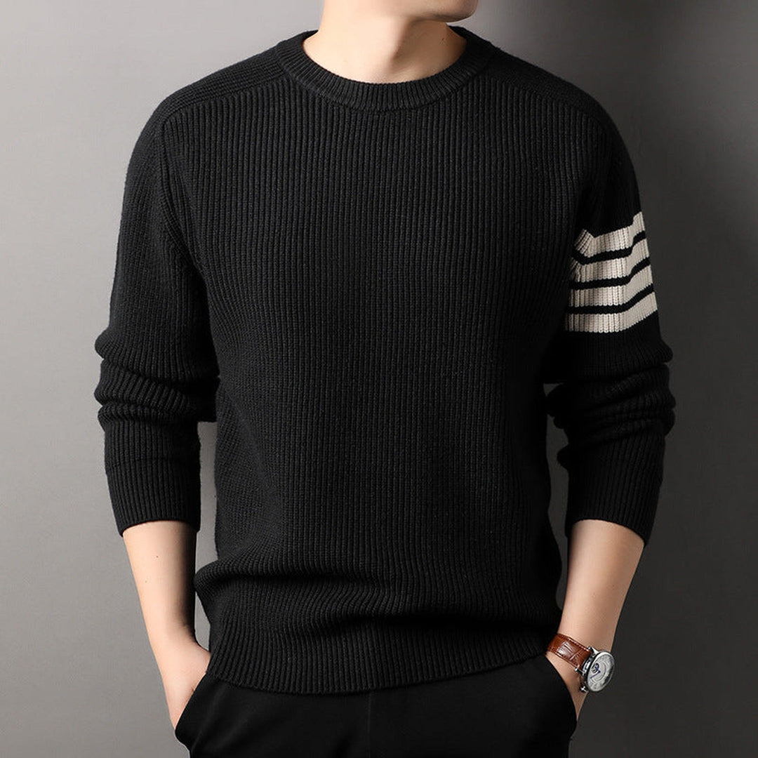 Men's Striped Knit Jumper – Dante Soft Sporty Sweater – view 5