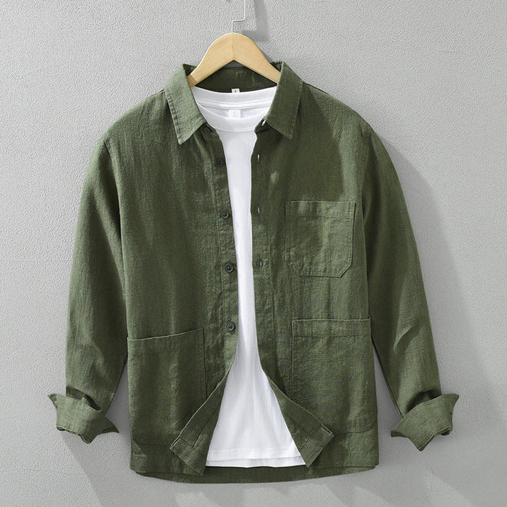 Men's Cotton Shacket – Button-Up Overshirt for Smart Layering – view 3