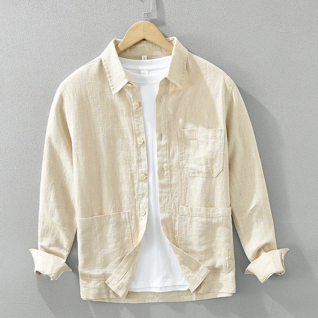 Men's Cotton Shacket – Button-Up Overshirt for Smart Layering – view 4