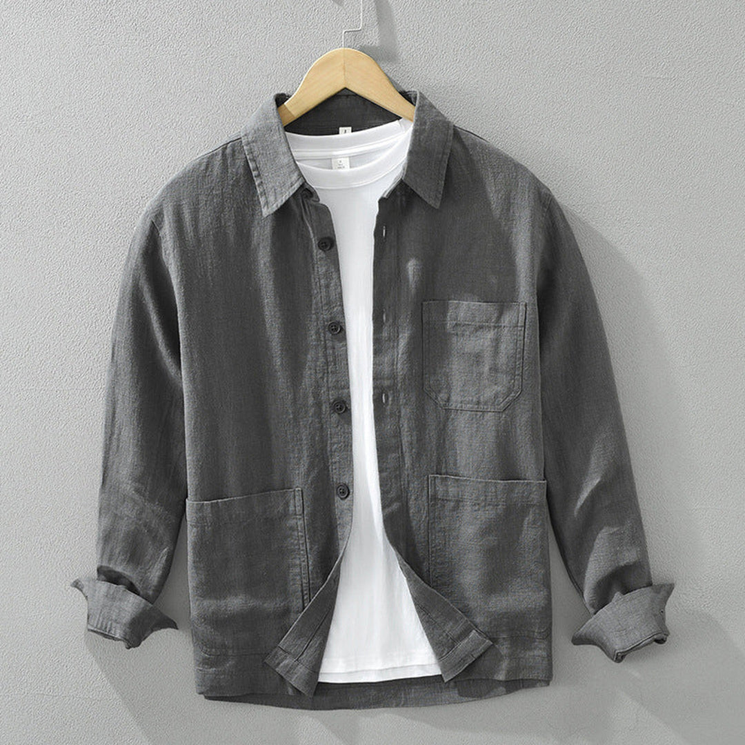 Men's Cotton Shacket – Button-Up Overshirt for Smart Layering – view 5