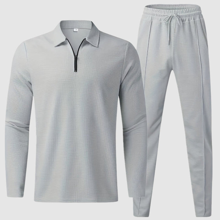 Men's Waffle Knit Loungewear Set – Sweatshirt and Joggers Co-ord – view 2