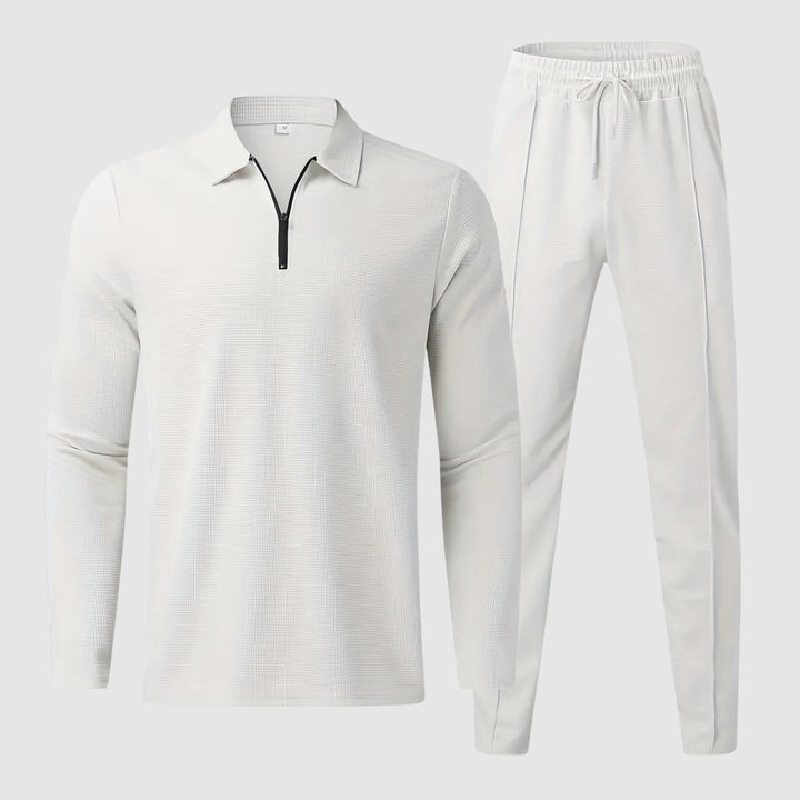 Men's Waffle Knit Loungewear Set – Sweatshirt and Joggers Co-ord – view 4