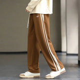 Men's Stripe Track Trousers – Relaxed Drawstring Comfort