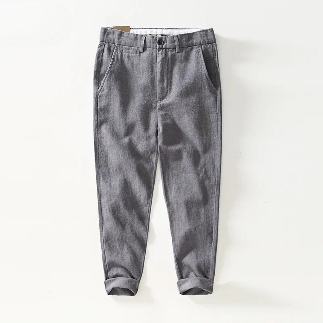 Men's Hemp Blend Straight Leg Trousers – Relaxed Summer Tailoring – view 4