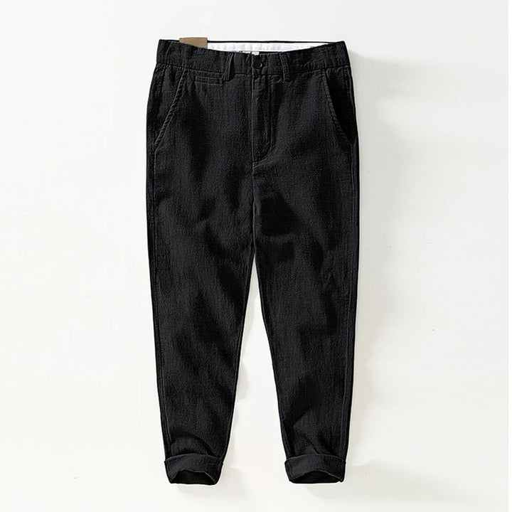 Men's Hemp Blend Straight Leg Trousers – Relaxed Summer Tailoring – view 5